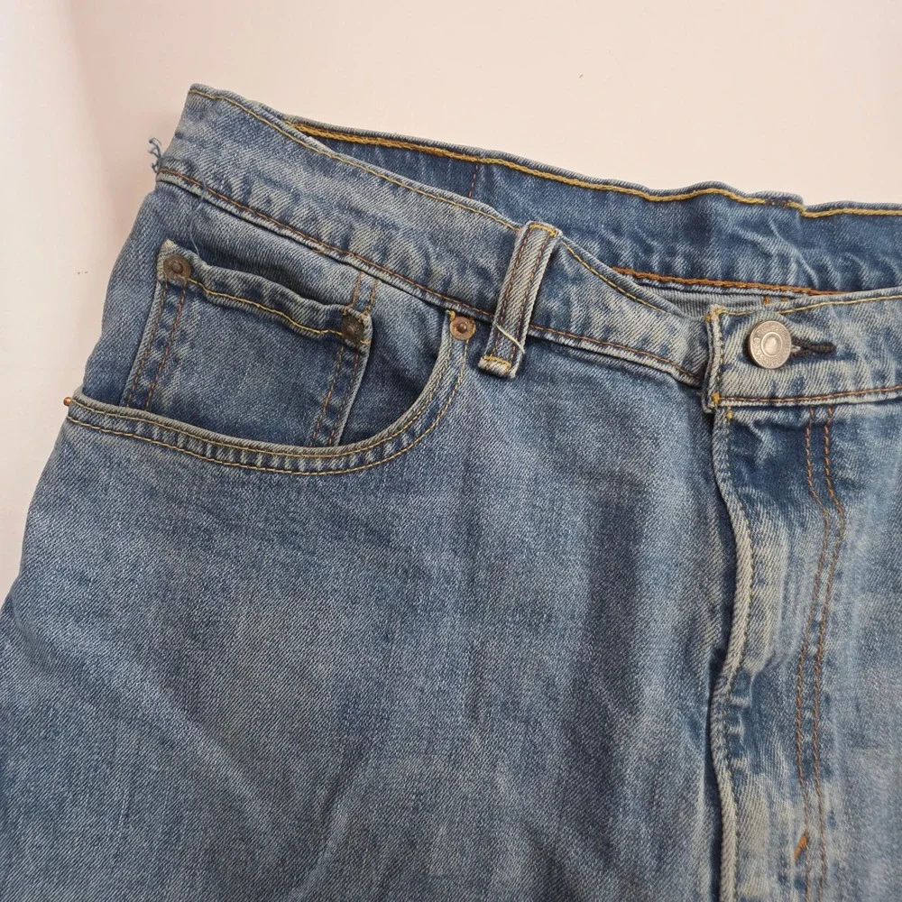 Levi's 569 Loose Straight Shorts Mens 36 Blue Denim Relaxed Fit Medium Wash 6510
